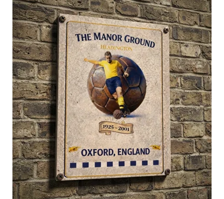 The Manor Ground Vintage Metal Wall Sign | Oxford-Inspired Gift