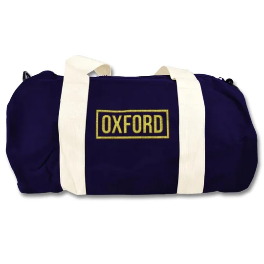 Oxford-inspired retro football holdall vintage kitbag with embroidered design