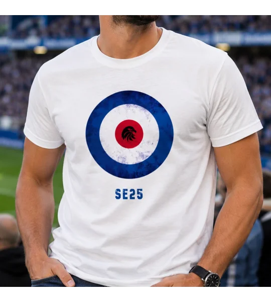 Crystal Palace-Inspired Mod Target Retro White T-Shirt