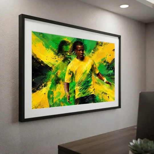 Pepe | Jamaica Football-Inspired Ian Goodison Tribute Art Framed Print