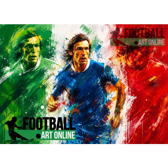 Pirlo The Architect | Italy Italia Football Digital Art Print