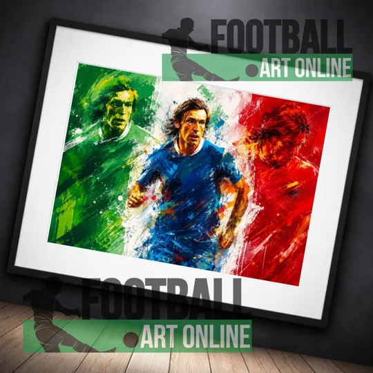 Pirlo The Architect | Italy Italia Football Art Framed Print