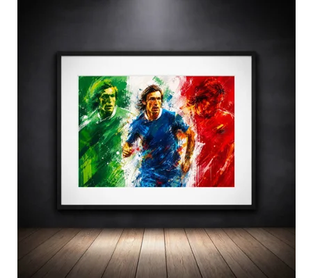 Pirlo The Architect | Italy Italia Football Art Framed Print