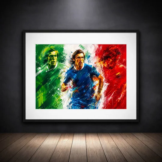 Pirlo The Architect | Italy Italia Football Art Framed Print