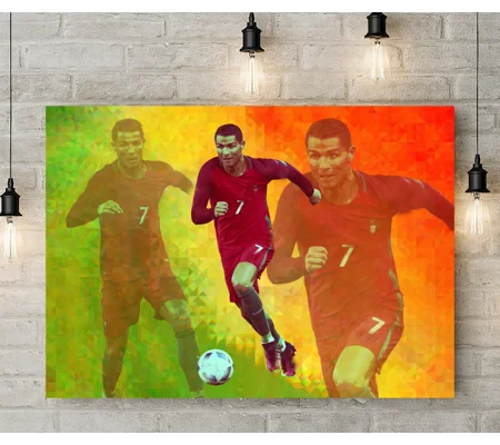Portugal Cristiano Ronaldo Iconic Pop-art Canvas Print