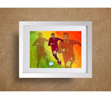 Portugal Cristiano Ronaldo Iconic Pop-art Framed Print