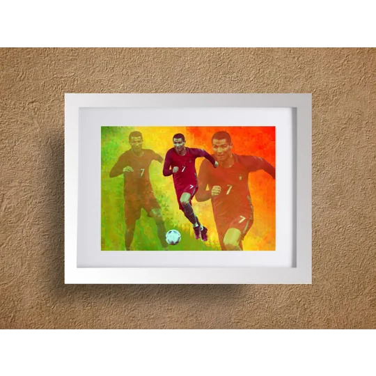 Portugal Cristiano Ronaldo Iconic Pop-art Framed Print