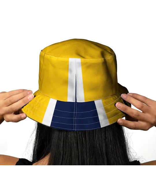 Preston 1994 away-inspired retro bucket hat showing heavyweight canvas design