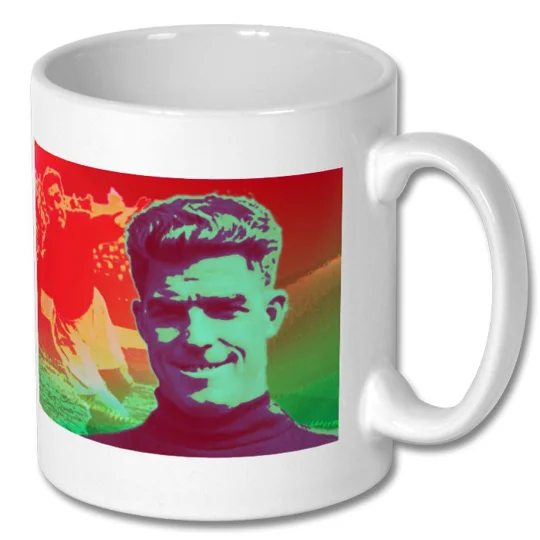 Charlton-inspired Sam Bartram football tribute artwork mug with full-colour vintage-style design