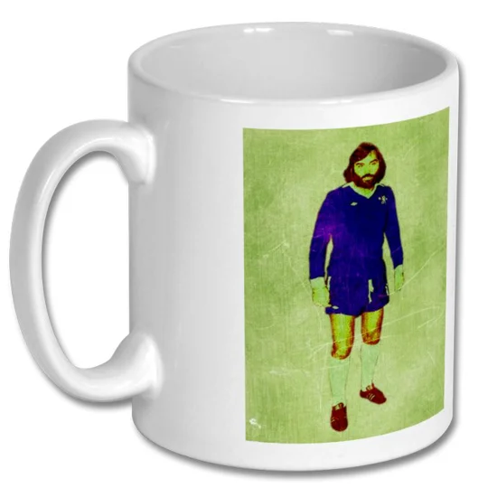 Chelsea George Best 1975 Osgood Testimonial Retro Mug