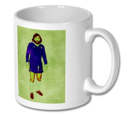 Chelsea George Best 1975 Osgood Testimonial Retro Mug