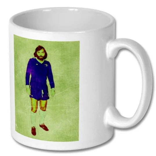 Chelsea George Best 1975 Osgood Testimonial Retro Mug