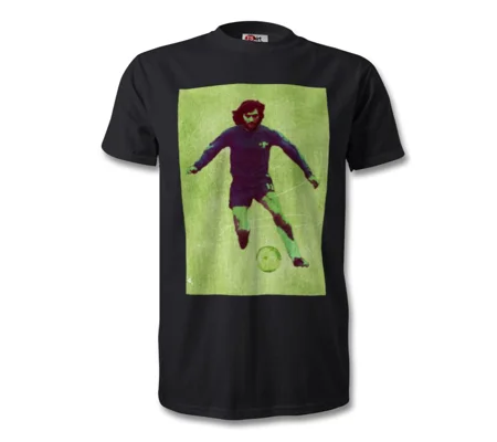 Chelsea Inspired George Best Parody Retro T-shirt Black