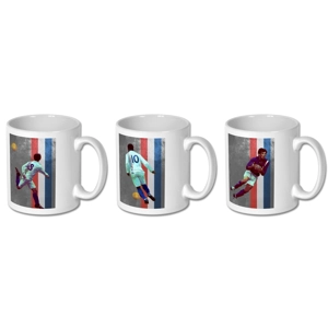 Escape to Victory Pele Ardiles Stallone Iconic Set of 3 Mugs