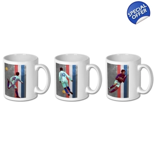 Escape to Victory Pele Ardiles Stallone Iconic Set of 3 Mugs