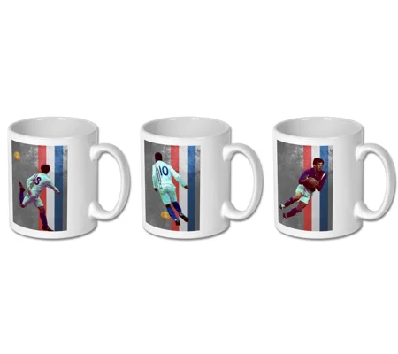 Escape to Victory Pele Ardiles Stallone Iconic Set of 3 Mugs