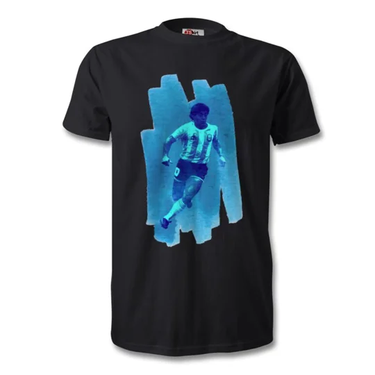 Argentina Diego Maradona-Inspired Iconic Legend Black T-shirt