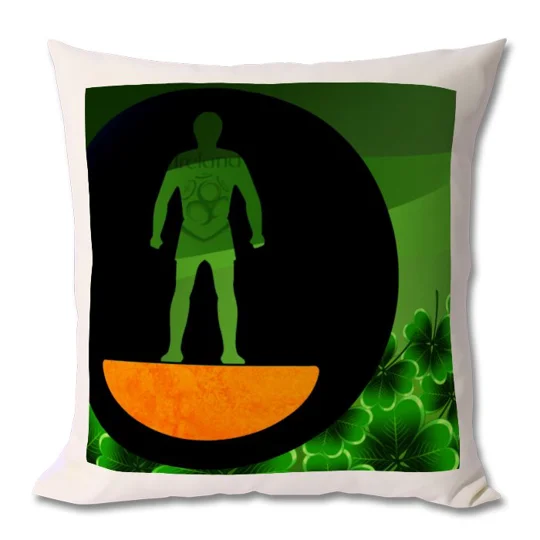Republic of Ireland Football Figure Art Cushion