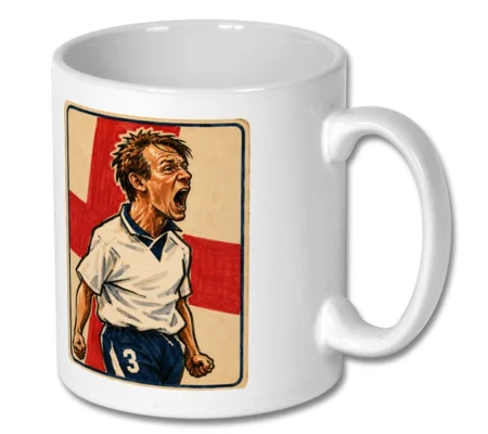 Psycho | England Euro 96 Inspired Football Caricature Mug | Soccer Gift