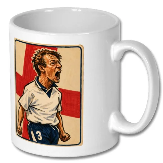 Psycho | England Euro 96 Inspired Football Caricature Mug | Soccer Gift