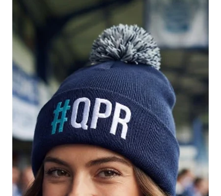 QPR-Inspired Hashtag Design Retro Bobble Hat | QPR Hat