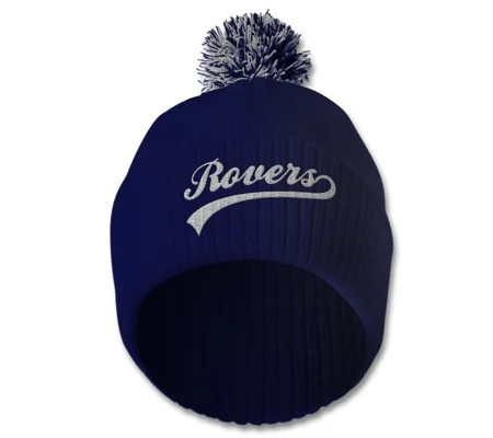 Rovers Colours Retro-Style Bobble Hat