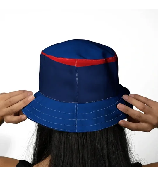 Rangers retro football bucket hat inspired by the 1998 home design