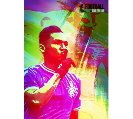 Rangers FC Alfredo Morelos Pop-Art Poster