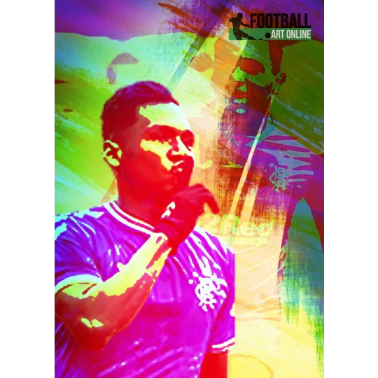 Rangers FC Alfredo Morelos Pop-Art Poster