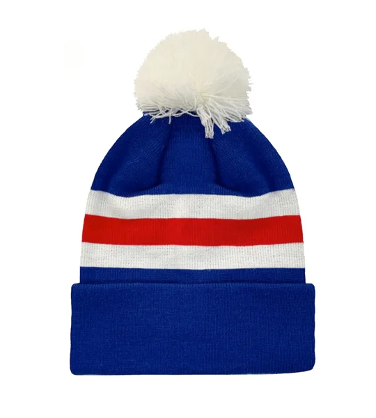 Rangers Colours Retro-Style Bobble Hat
