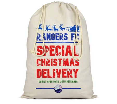 Rangers Christmas Football Delivery Santa Sack