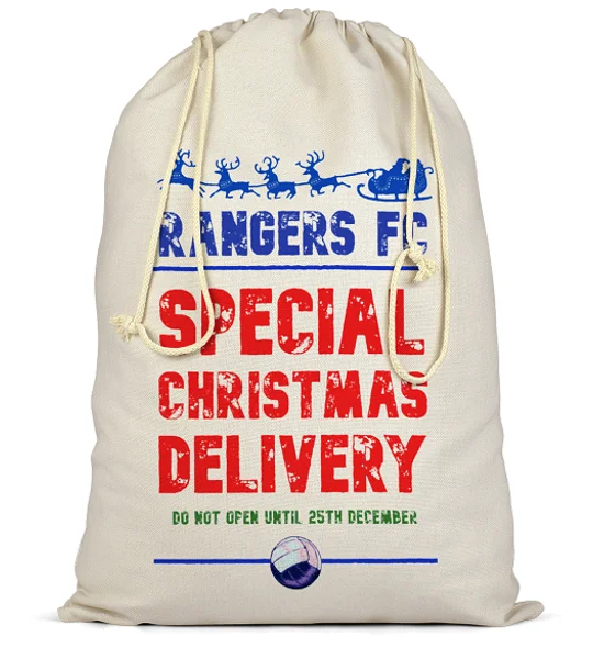 Rangers Christmas Football Delivery Santa Sack