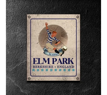 Elm Park Vintage Metal Wall Sign | Reading-Inspired Football Gift