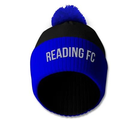 Reading Embroidered Retro-Style Bobble Hat