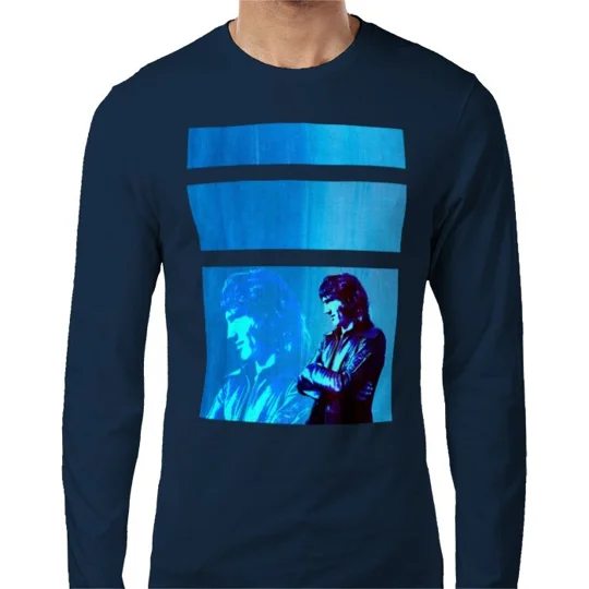 Robin Friday-Inspired Reading football T-shirt in blue long-sleeve style