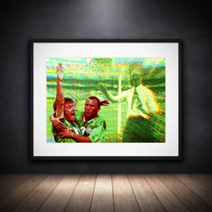 Republic of Ireland 1994 World Cup Iconic Football Art Framed Print
