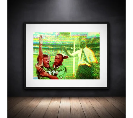 Republic of Ireland 1994 World Cup Iconic Football Art Framed Print