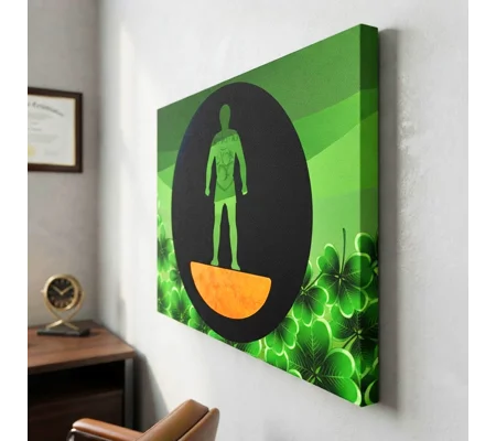 Republic of Ireland Football Figure Art 20 X 20in Canvas Print