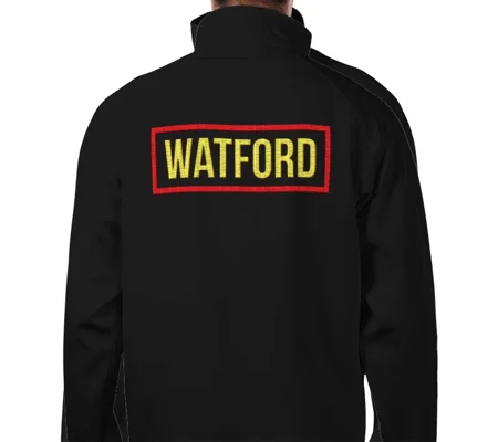Watford-Inspired Embroidered Softshell Jacket | Retro Fan Gear