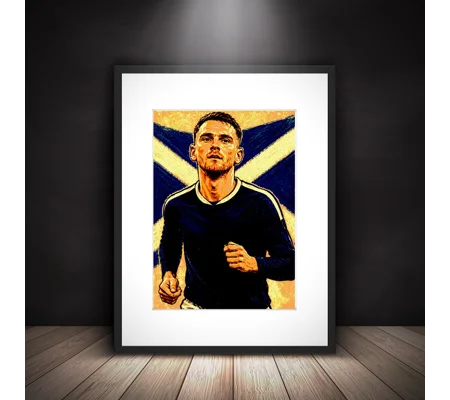 Robbo | Scotland Football Art Andy Robertson-Inspired Caricature Framed Print
