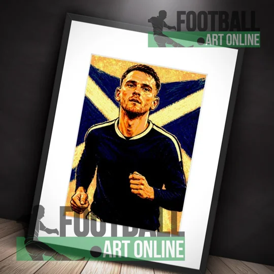 Robbo | Scotland Football Art Andy Robertson-Inspired Caricature Framed Print