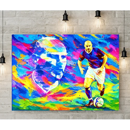 Gary Jones Rochdale football legend tribute canvas wall art in high-quality pop-art style
