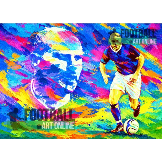 Gary Jones Rochdale-inspired football tribute artwork printed on 250gsm Silk Art paper