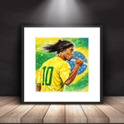Ronaldinho Brazil football legend Square Framed Print