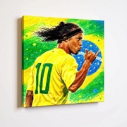 Ronaldinho Brazil football legend square 20 x 20 inch Canvas Print | Football Wallart
