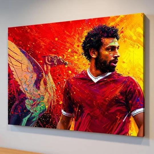 The Egyptian King | Liverpool Salah Inspired Canvas Wall Art