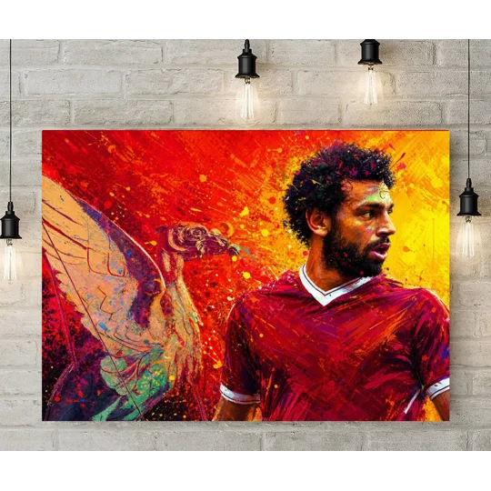 The Egyptian King | Liverpool Salah Inspired Canvas Wall Art