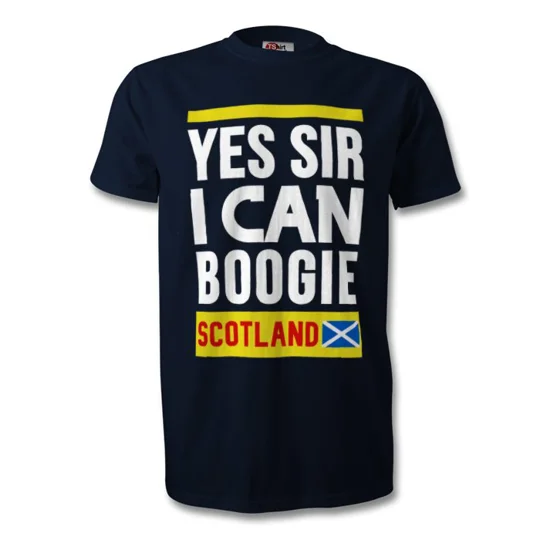 Scotland Yes Sir I Can Boogie Blue T-shirt | Football Tee