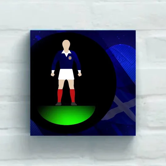 Scotland Football Figure Art 20 x 20in Canvas Print