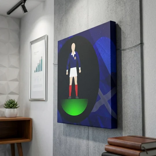 Scotland Football Figure Art 20 x 20in Canvas Print